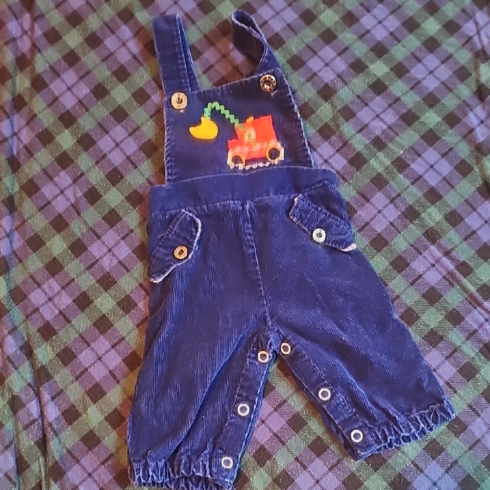 Charming Blue Kids Overalls with Fun Truck Design